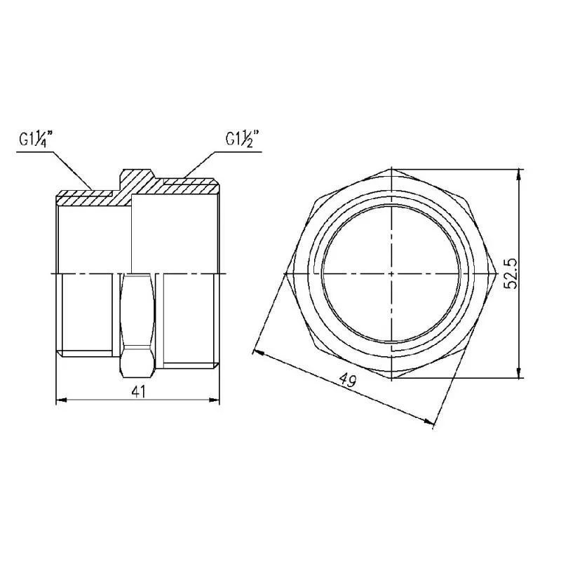 Ниппель редукционный SD Forte 11/2