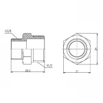 Ниппель редукционный SD Forte 1/2