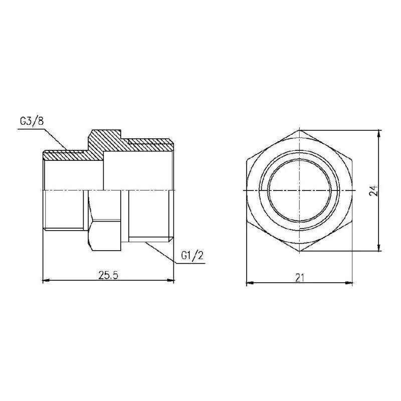 Ниппель редукционный SD Forte 1/2