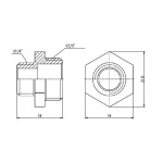 Ниппель редукционный SD Forte 3/8