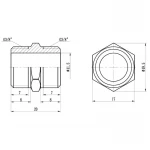 Ниппель SD Forte 3/8