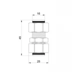 Переходник обжимной SD Plus 16х16 SD152W1616