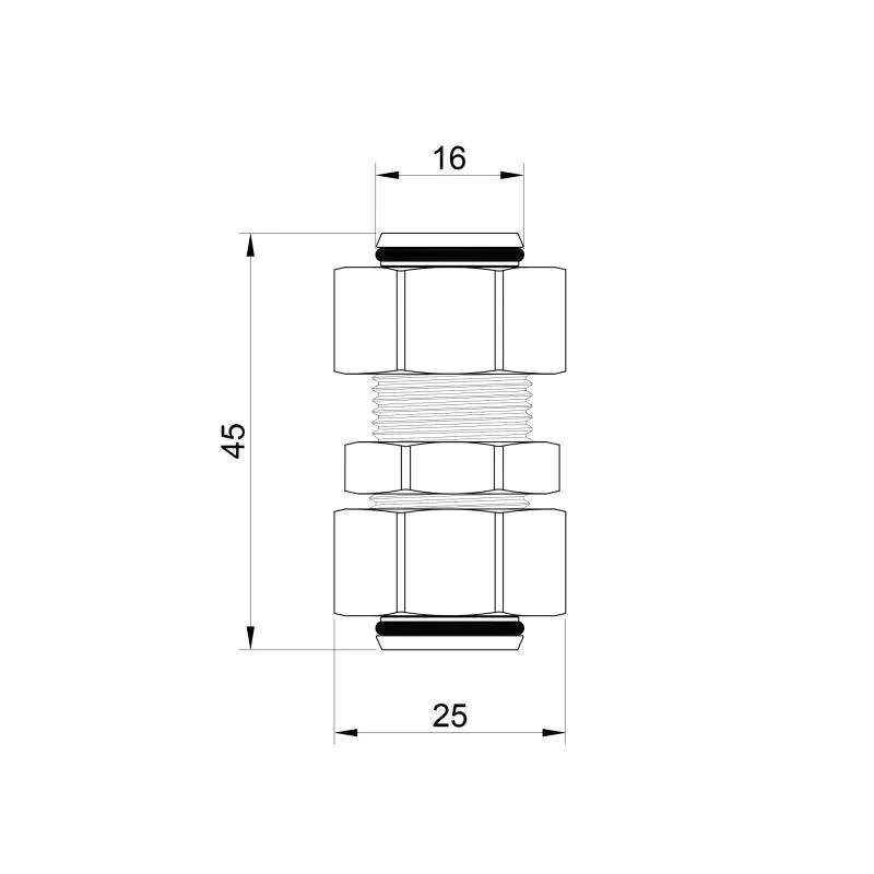 Переходник обжимной SD Plus 16х16 SD152W1616