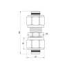 Переходник обжимной SD Plus 20х20 SD152W2020