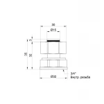 Переходник обжимной SD Plus 20х3/4