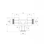 Тройник обжимной SD Plus 16 SD158W161616