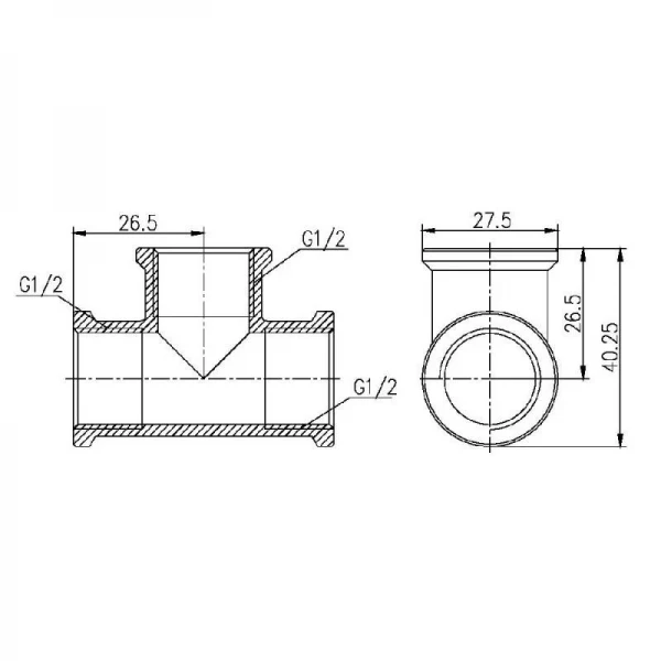 Трійник SD Forte 1/2