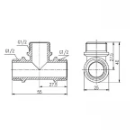 Трійник SD Forte 1/2