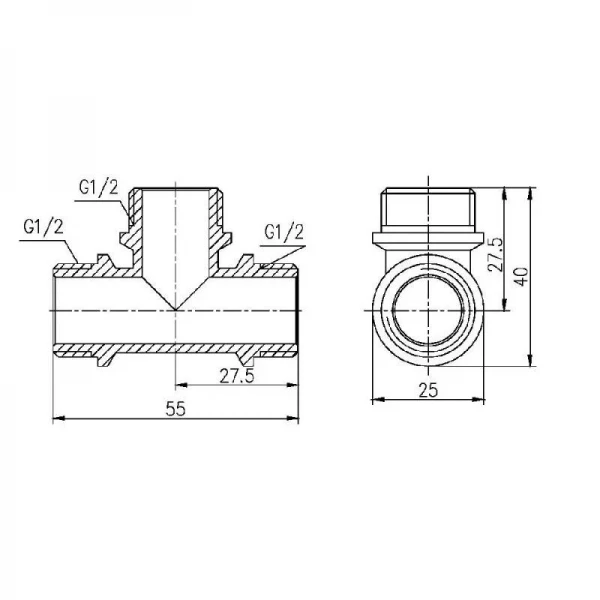 Трійник SD Forte 1/2