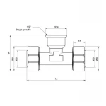 Трійник обтискний SD Plus 20х1/2