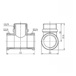 Тройник SD Forte 3/4