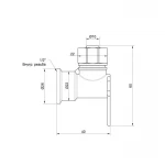 Угол обжимной SD Plus настенный 16х1/2
