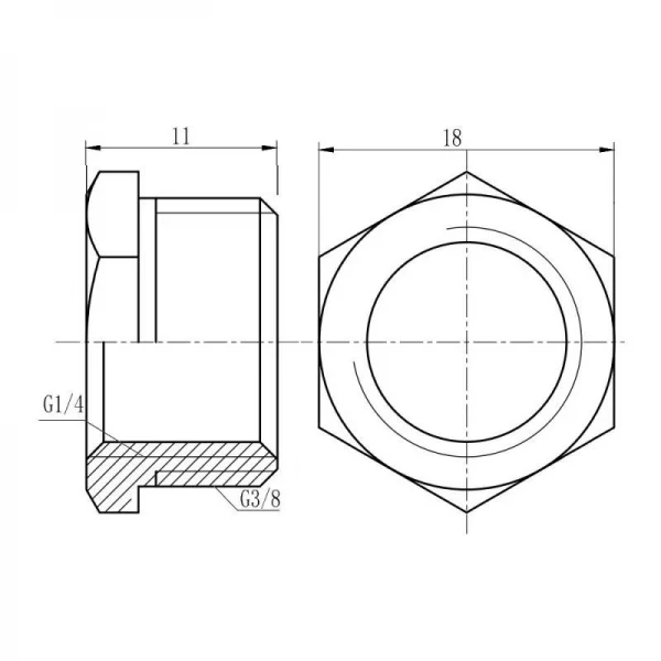Футорка SD Forte 3/8