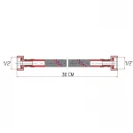 Гибкая подводка для воды SD Forte ВВ 30 см SF381W30