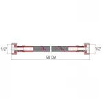 Гибкая подводка для воды SD Forte ВВ 50 см SF381W50