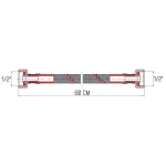 Гибкая подводка для воды SD Forte ВВ 60 см SF381W60