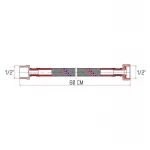 Гибкая подводка для воды SD Forte ВН 60 см SF382W60