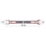 Гибкая подводка для воды SD Forte ВН 80 см SF382W80