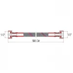 Гибкая подводка для воды SD Forte ВВ 100 см SF381W100
