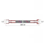 Гибкая подводка для воды SD Forte ВН 200 см SF382W200
