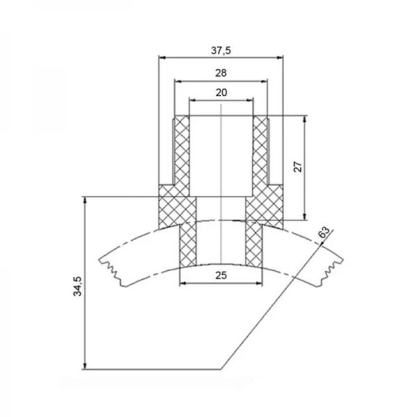 Вварное седло PPR Blue Ocean 63х20