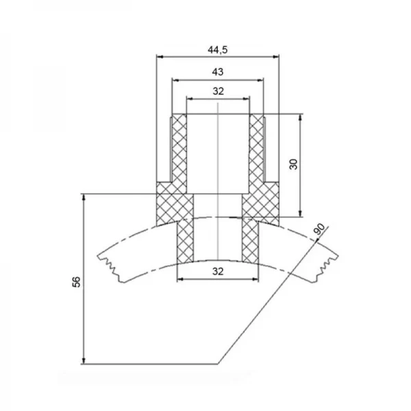 Вварное седло PPR Blue Ocean 90х32