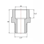 Заглушка PPR Blue Ocean с резьбой 20х1/2