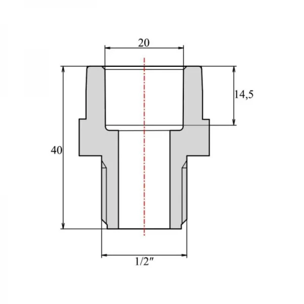 Заглушка PPR Blue Ocean с резьбой 20х1/2