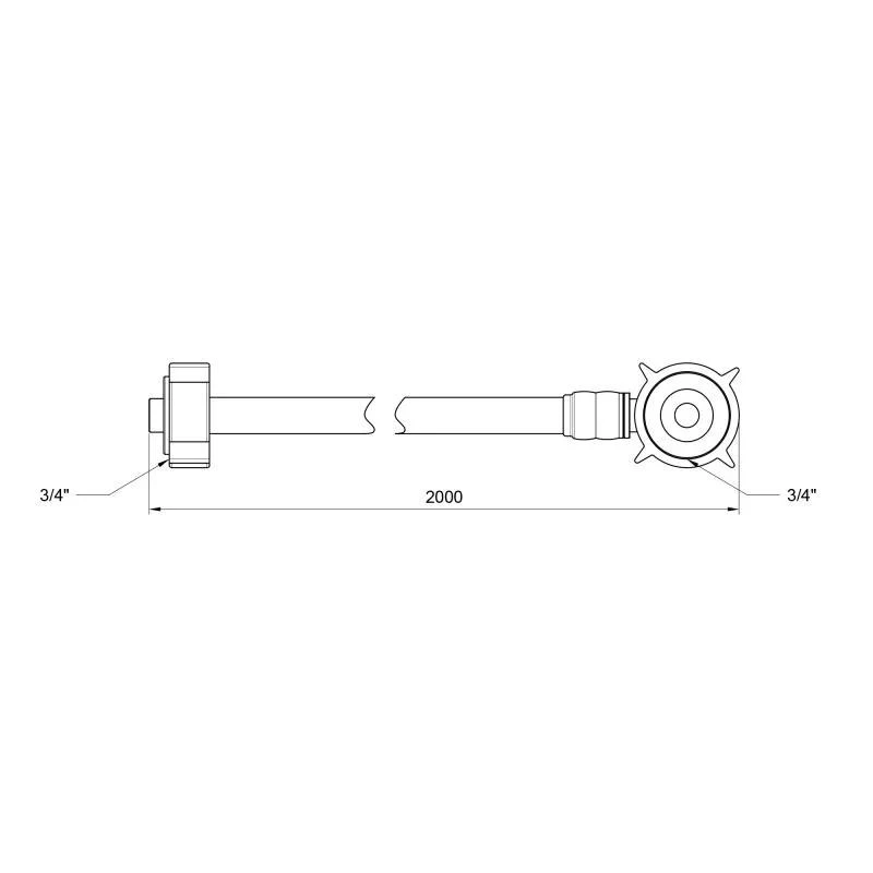 Шланг залив SD Plus для стиральной машины 200 см SD095W200