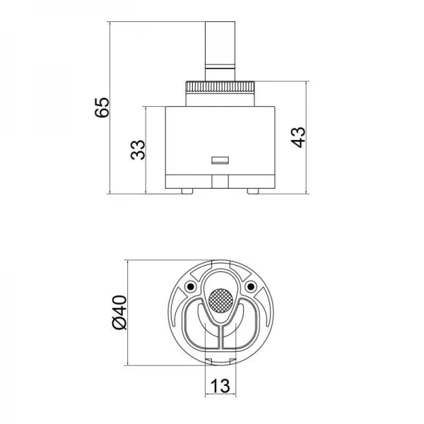 Картридж для смесителя Qtap Spojeni 40 мм QT40MM