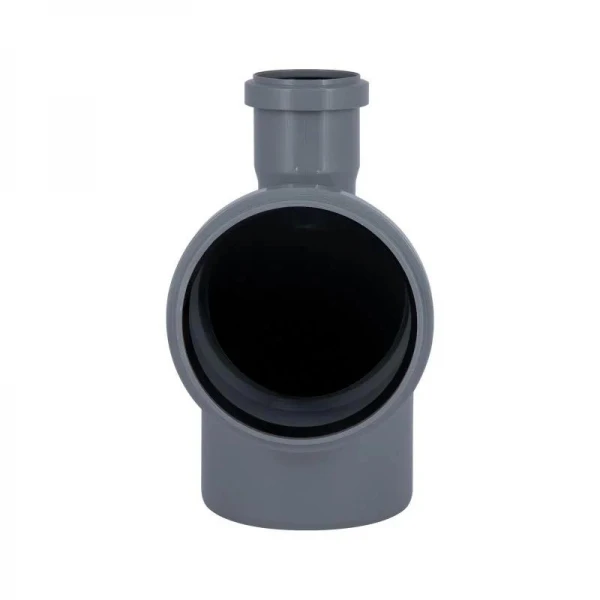 Колено канализационное с отводом TA Sewage 50х110х110, 90° (вверх)