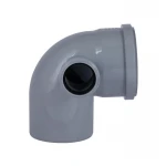 Колено канализационное с отводом TA Sewage 50х110х110, 90° (в лево)