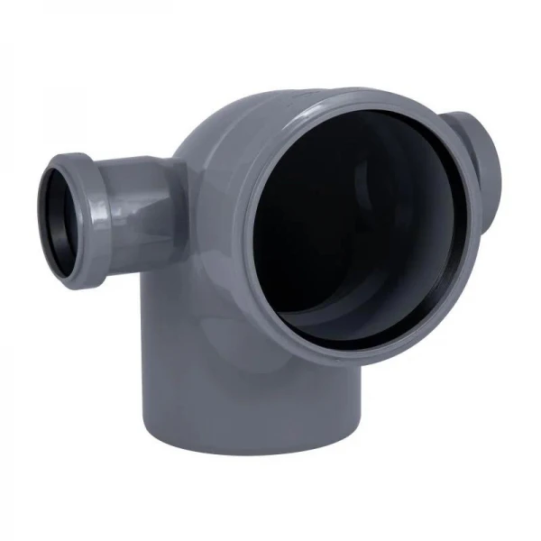 Колено канализационное с отводом TA Sewage 50х110х110, 90° (в лево)