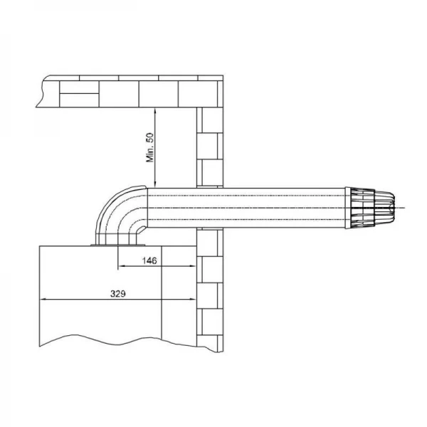 Комплект для коаксиального дымохода Airfel Standart 1000 мм