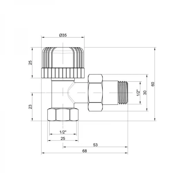Кран радиаторный Icma 1/2