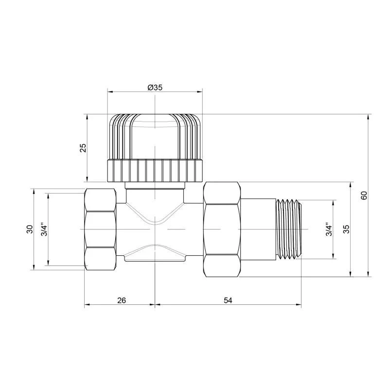 Кран радиаторный Icma 3/4