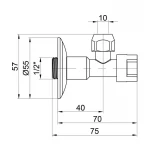 Кран приборный буксовый Icma 10х1/2
