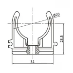 Крепеж PPR Blue Ocean 20