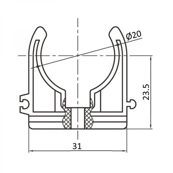 Крепеж PPR Blue Ocean 20