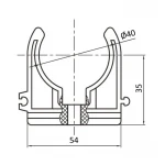 Крепеж PPR Blue Ocean 40