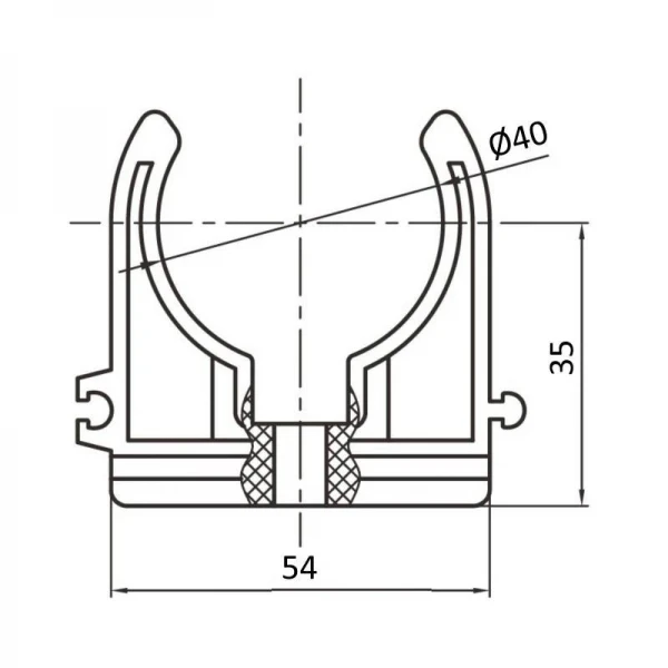 Крепеж PPR Blue Ocean 40
