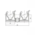 Крепеж PPR Blue Ocean 25 двойной