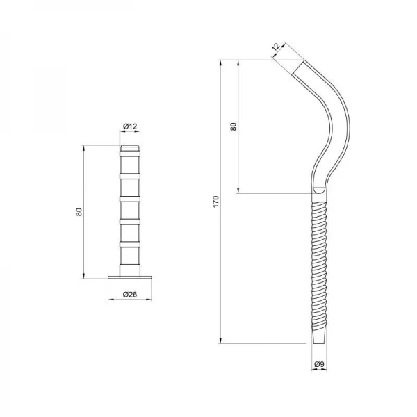 Крепеж SD Plus на алюминиевый радиатор 9х170 мм SD109170R
