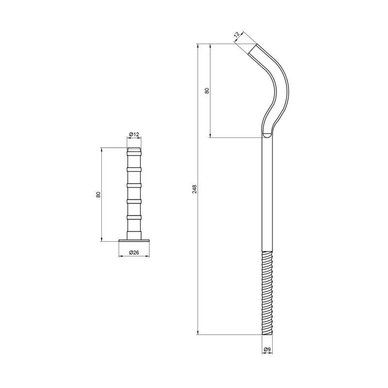 Крепеж SD Plus на чугунный радиатор 10х250 мм SD113250