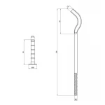 Крепеж SD Plus на чугунный радиатор 10х280 мм SD113280