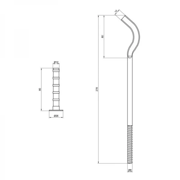 Крепеж SD Plus на чугунный радиатор 10х280 мм SD113280