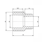 Муфта PPR Blue Ocean 25х20 редукционная