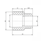 Муфта PPR Blue Ocean 40х25 редукционная