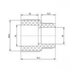Муфта PPR Blue Ocean 63х25 редукционная