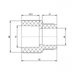 Муфта PPR Blue Ocean 75х40 редукционная